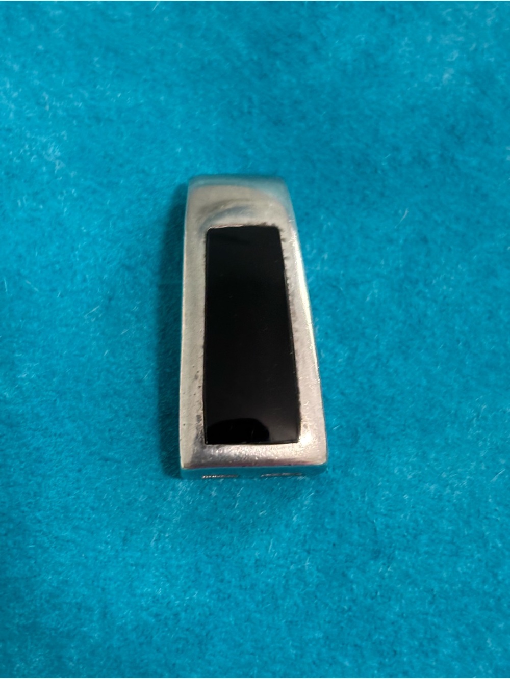 S 925 Sterling Silver 16โ Chain with Sterling Silver Black Onyx Pendant - Picture 2 of 7